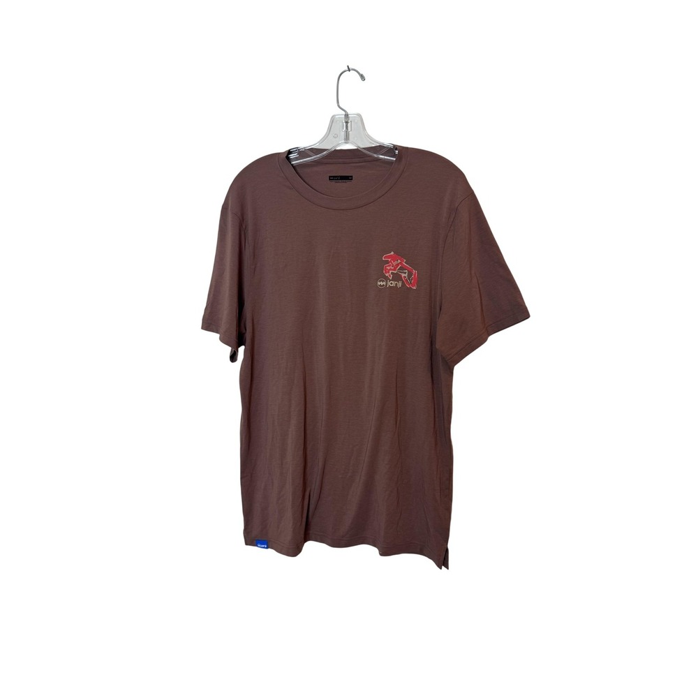 Janji Shirt Mens Medium Brown Circa Daily Run Everywhere Running Graphic Tee